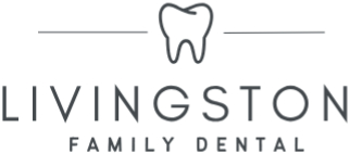 Livingston Family Dental logo featuring a simple tooth graphic above the business name in uppercase letters.